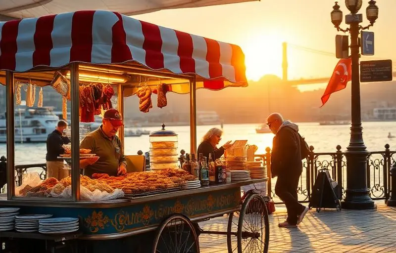 Guide de la Street Food d'Istanbul: Tour Culinaire avec Suggestions de Routes IA
