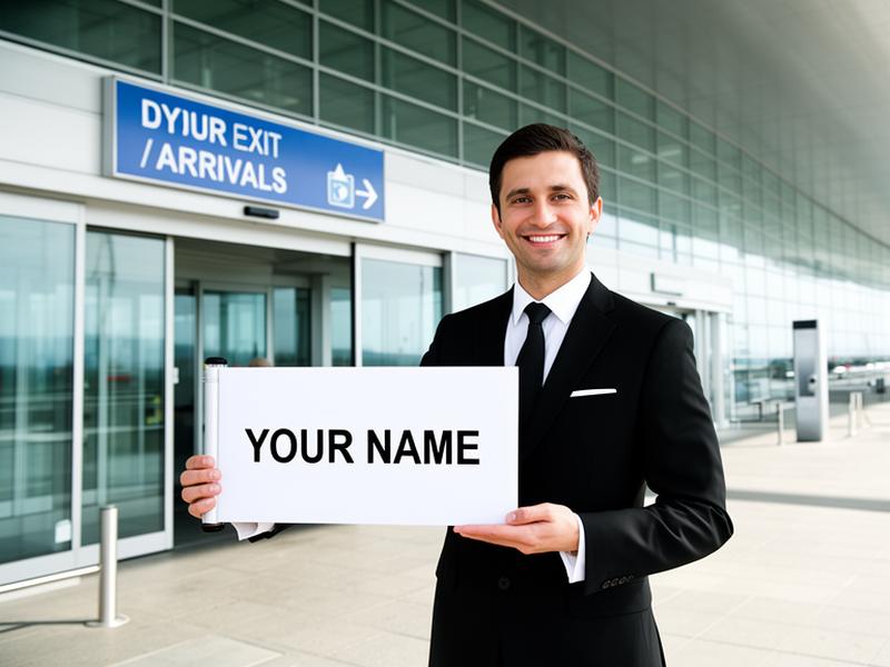 Meet Transfer driver greeting passengers for a private airport transfer in Cyprus
